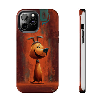 Playful Dog Art Tough Phone Case - Perfect for Pet Lovers