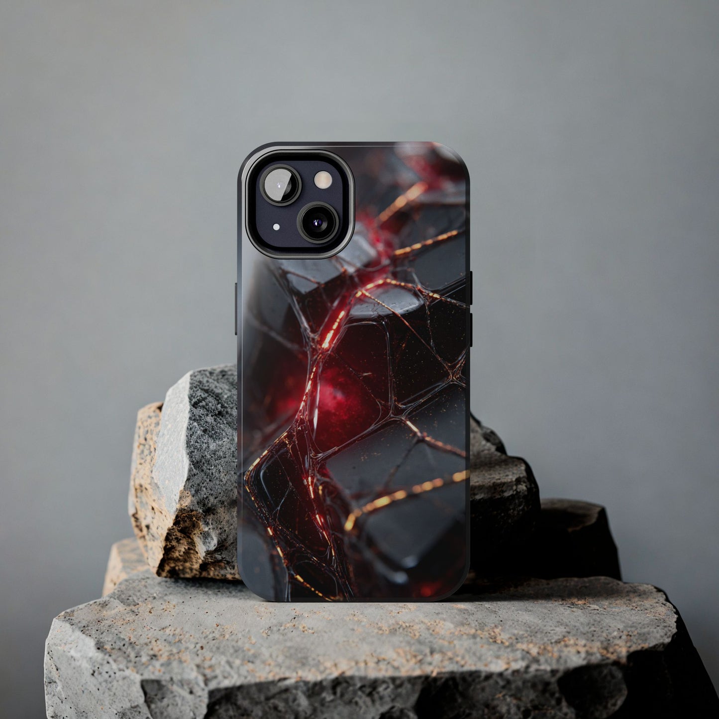 Edgy Tough Phone Cases with Dark Texture Design, Durable iPhone Covers, Unique Phone Accessories, Gift for Tech Lovers, Protective Cases
