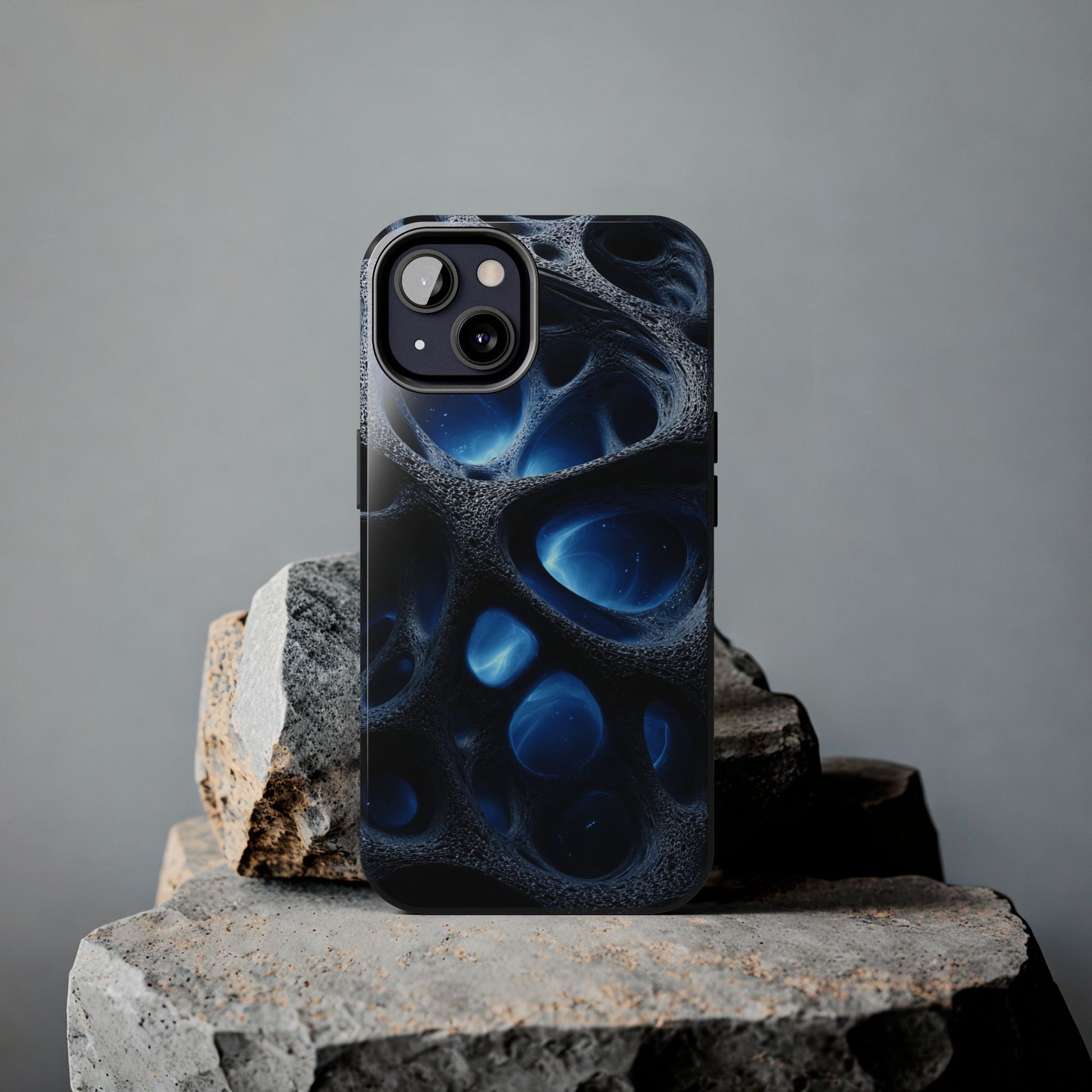 Rugged phone case with modern abstract texture, perfect for tech lovers