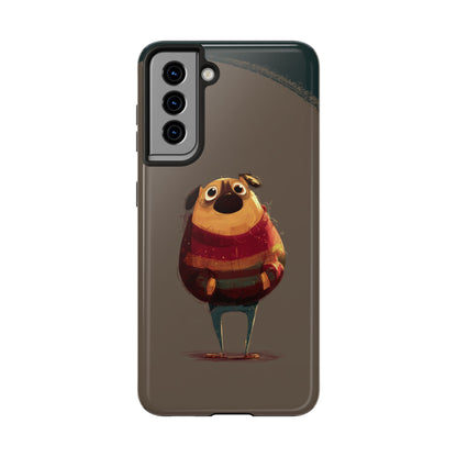 Cute Pug Tough Phone Case - Durable & Stylish Protection for Pet Lovers