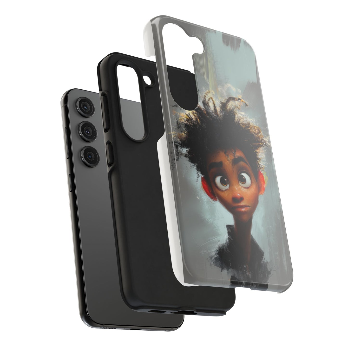 Artistic Tough Phone Case - Unique Design with Character - Great Gift Idea