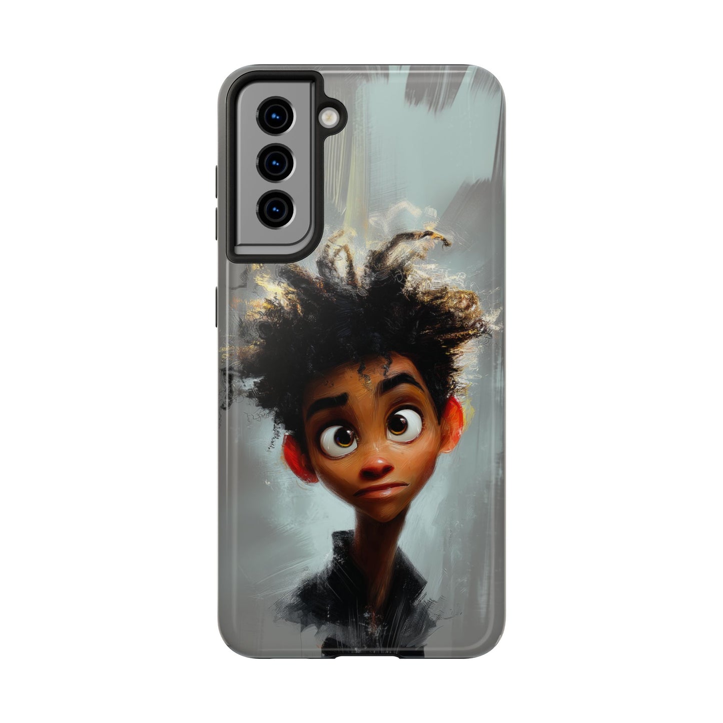 Artistic Tough Phone Case - Unique Design with Character - Great Gift Idea