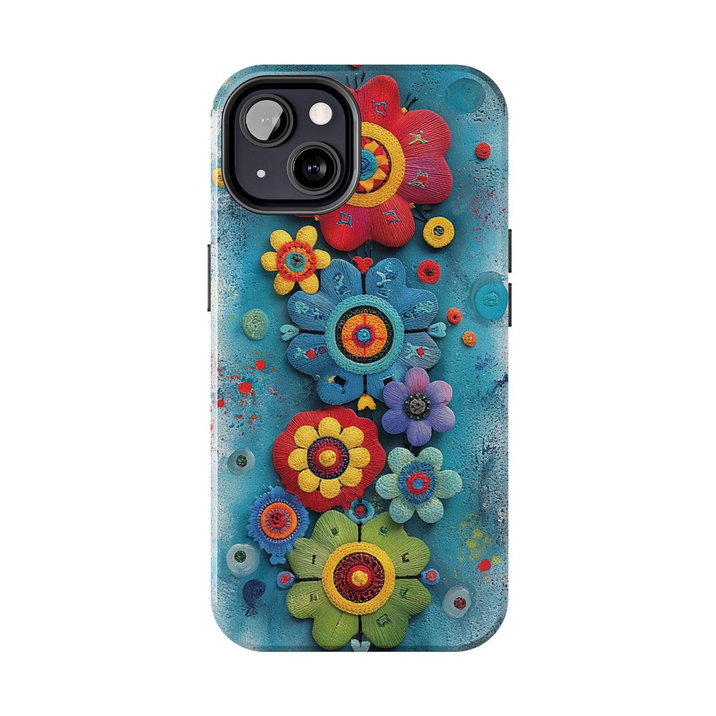Vibrant Floral Tough Phone Case | Flower Print, Durable Protection, Gift for Nature Lovers, Cute Accessories, Colorful Tech