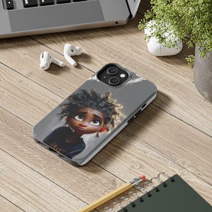 Whimsical Tough Phone Case - Artistic Design for Kids and Tweens