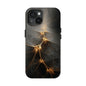 Tough Phone Case - Elegant Gold Fractal Design for Tech Lovers
