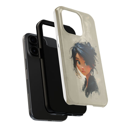 Artistic Tough Phone Case – Unique Portrait Design for Creatives