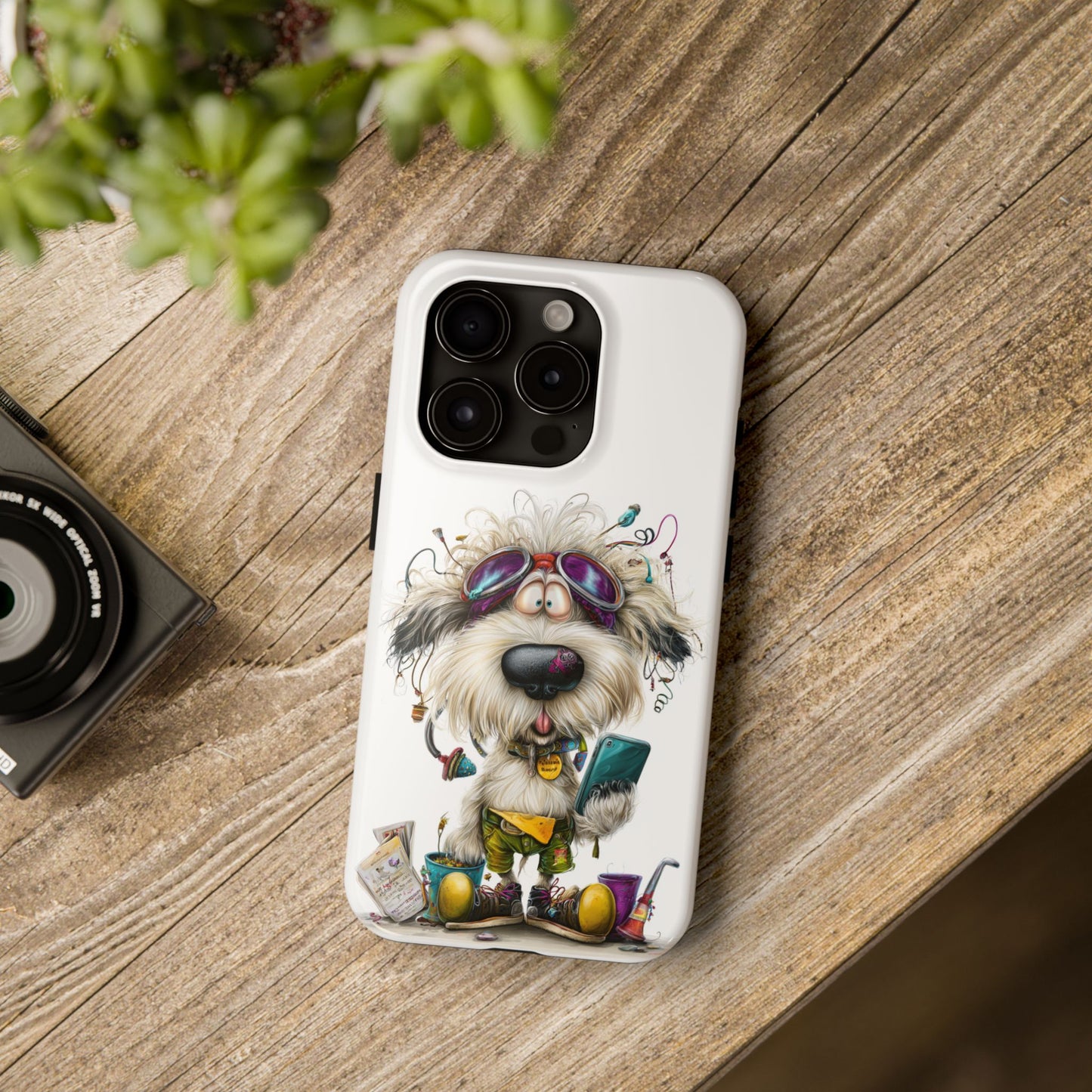 Whimsical Dog Phone Case, Quirky Pet Lover Gift, Cute Cartoon Phone Case, Animal Lover Accessory, Fun Protective Case