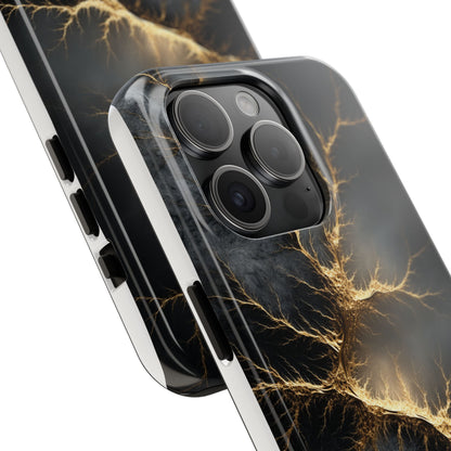 Electric Lightning Tough Phone Case - Durable Protection with Striking Design