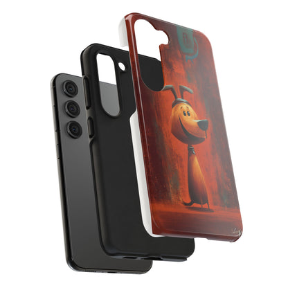 Playful Dog Art Tough Phone Case - Perfect for Pet Lovers