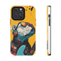 French Bulldog with Orange Sunglasses and Headphones Tough Phone Case