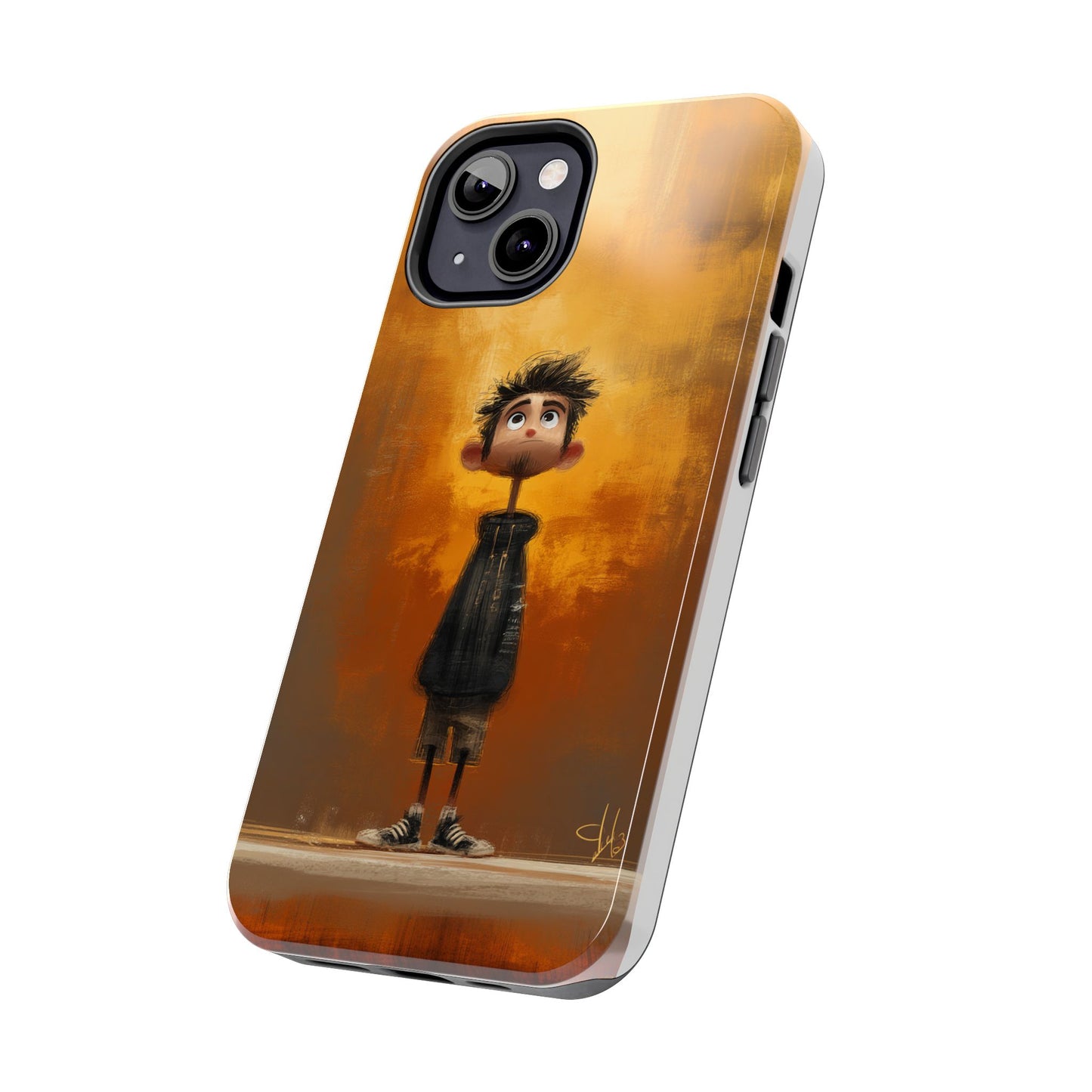 Unique Tough Phone Cases with Artistic Boy Design - Perfect for Kids and Teens