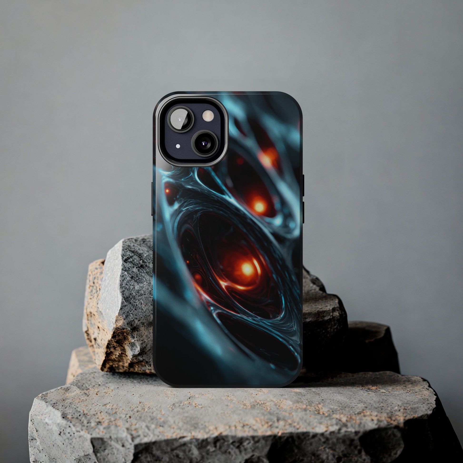 Stylish phone case for gamers and sci-fi fans.
