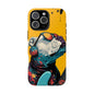 French Bulldog with Orange Sunglasses and Headphones Tough Phone Case