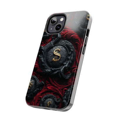 Elegant Money-Themed Tough Phone Case by Skipper – Luxury Durable Phone Cover & Gift for Him
