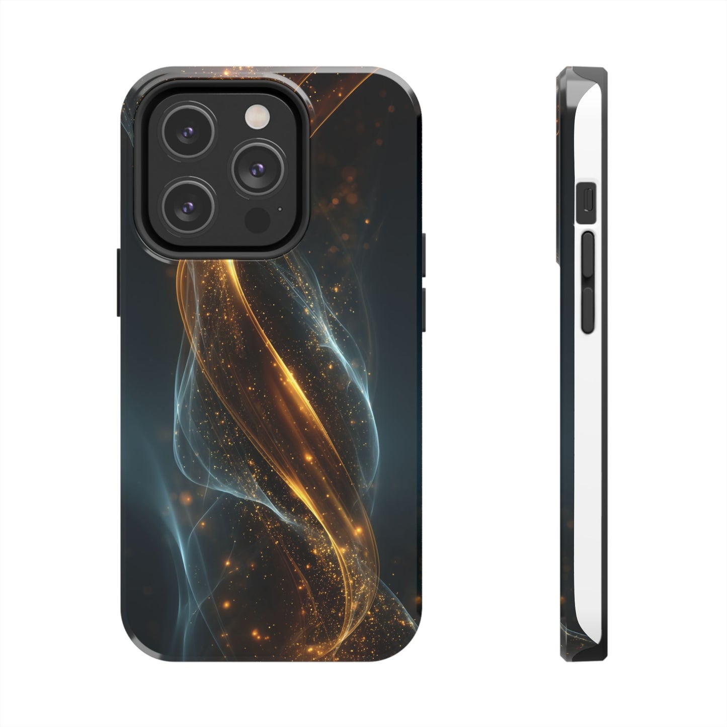 Stylish Tough Phone Case with Elegant Swirl Design