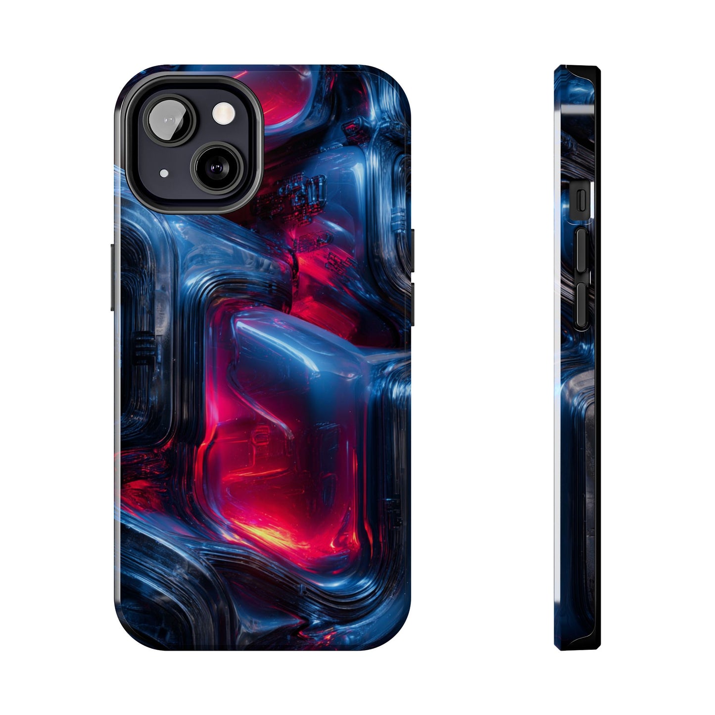Futuristic Phone Case with Digital Art, Tough Phone Case, Cell Phone Cover, Tech Accessory, Modern Gift for Men and Women
