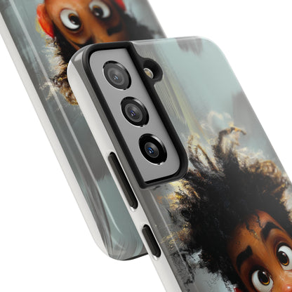 Artistic Tough Phone Case - Unique Design with Character - Great Gift Idea