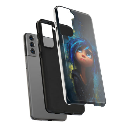 Unique Artsy Tough Phone Case – Emotional Abstract Design for Creative Souls