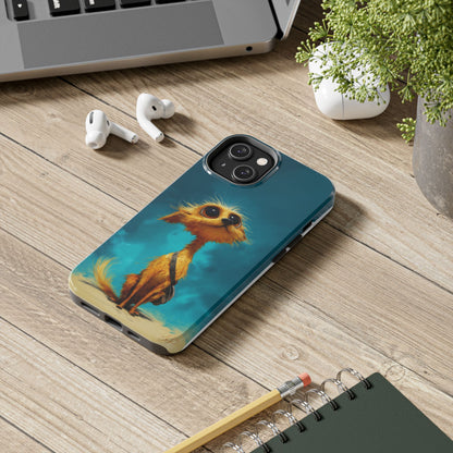 Whimsical Dog Art Tough Phone Case - Durable and Stylish Protection for Pet Lovers
