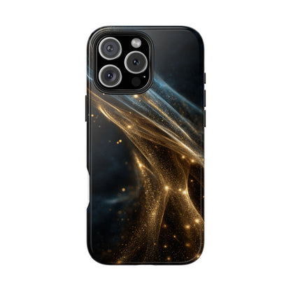 Stunning Gold Swirl Tough Phone Case - Stylish Protection with Elegance