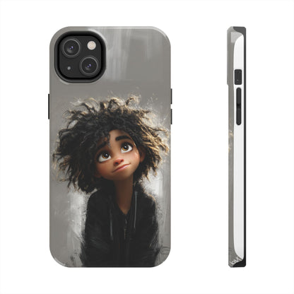 Artistic Tough Phone Case - Unique Character Design for Creative Souls