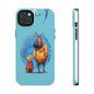 Whimsical Dog-Themed Tough Phone Case for Pet Lovers