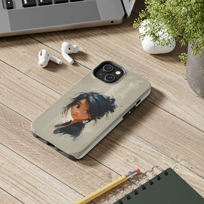 Artistic Tough Phone Case – Unique Portrait Design for Creatives
