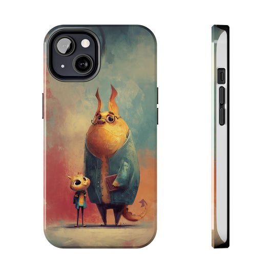Animal Art Tough Phone Cases, Cute Character Phone Protector, Unique Cartoon Phone Cover, Fun Gift for Kids, Birthday or Holiday Present