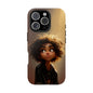 Artistic Tough Phone Case with Whimsical Character Design