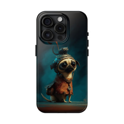 Cute Pug Adventure Tough Phone Case - Durable Protection for Pet Lovers