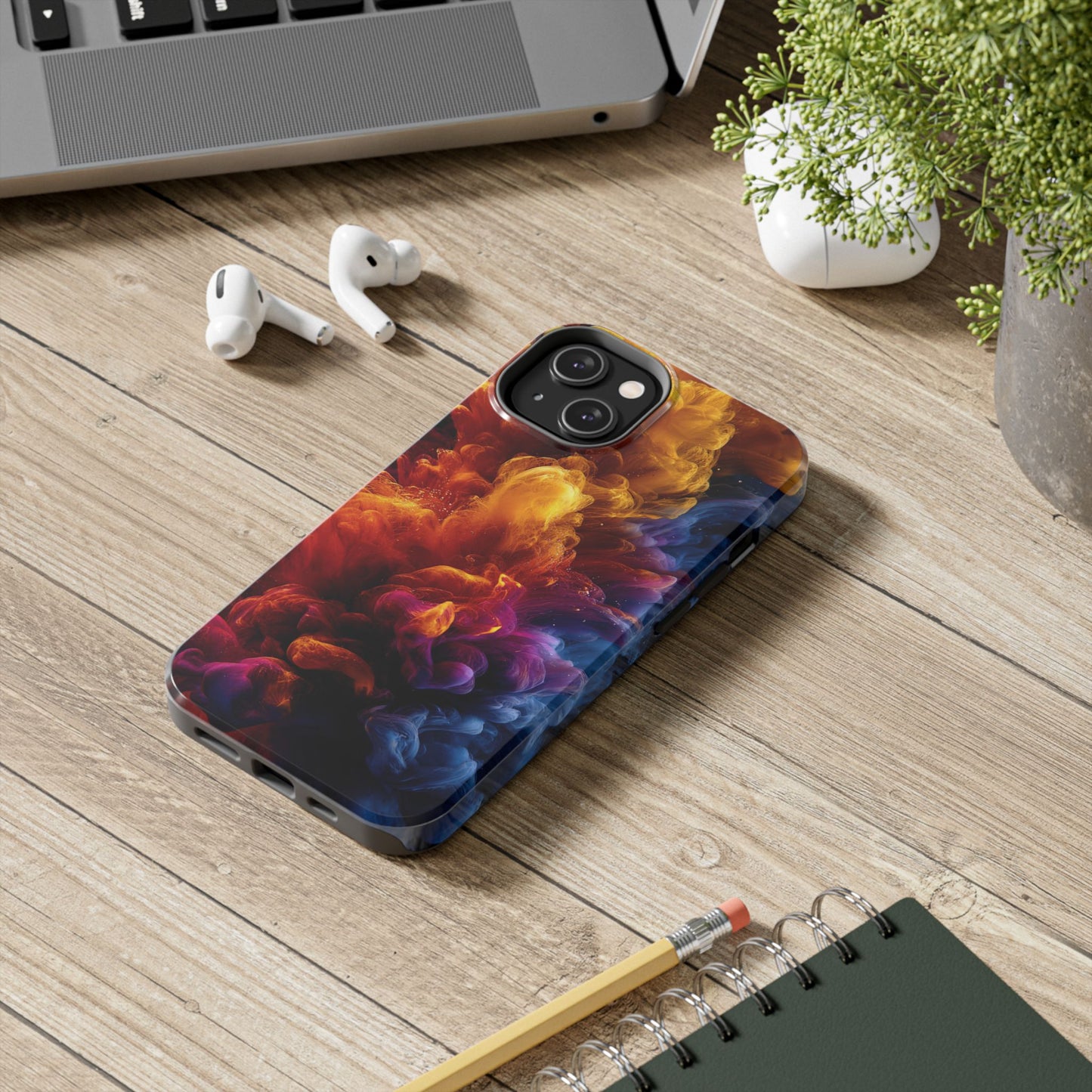 Vibrant Abstract Tough Phone Case | Bold Colorful Art Cover, Custom Stylish Accessory for Tech Lovers by Skipper