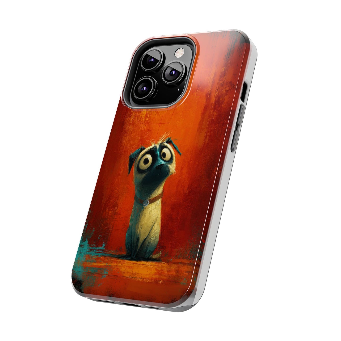 Whimsical Dog Art Tough Phone Case - Durable Protection for Pet Lovers