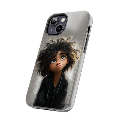 Artistic Tough Phone Case - Unique Character Design for Creative Souls