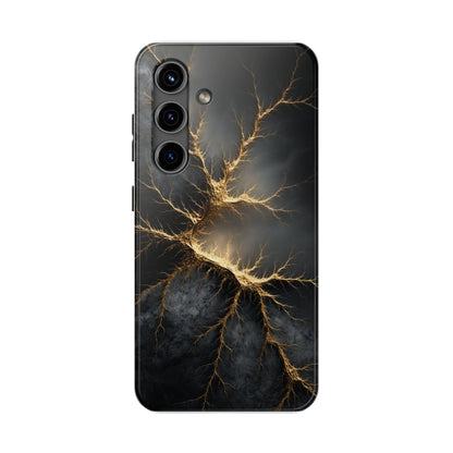Electric Lightning Tough Phone Case - Durable Protection with Striking Design