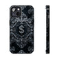 Tough phone case featuring wealth symbols and money attraction patterns. Durable, stylish, and perfect as a good luck charm for your tech.