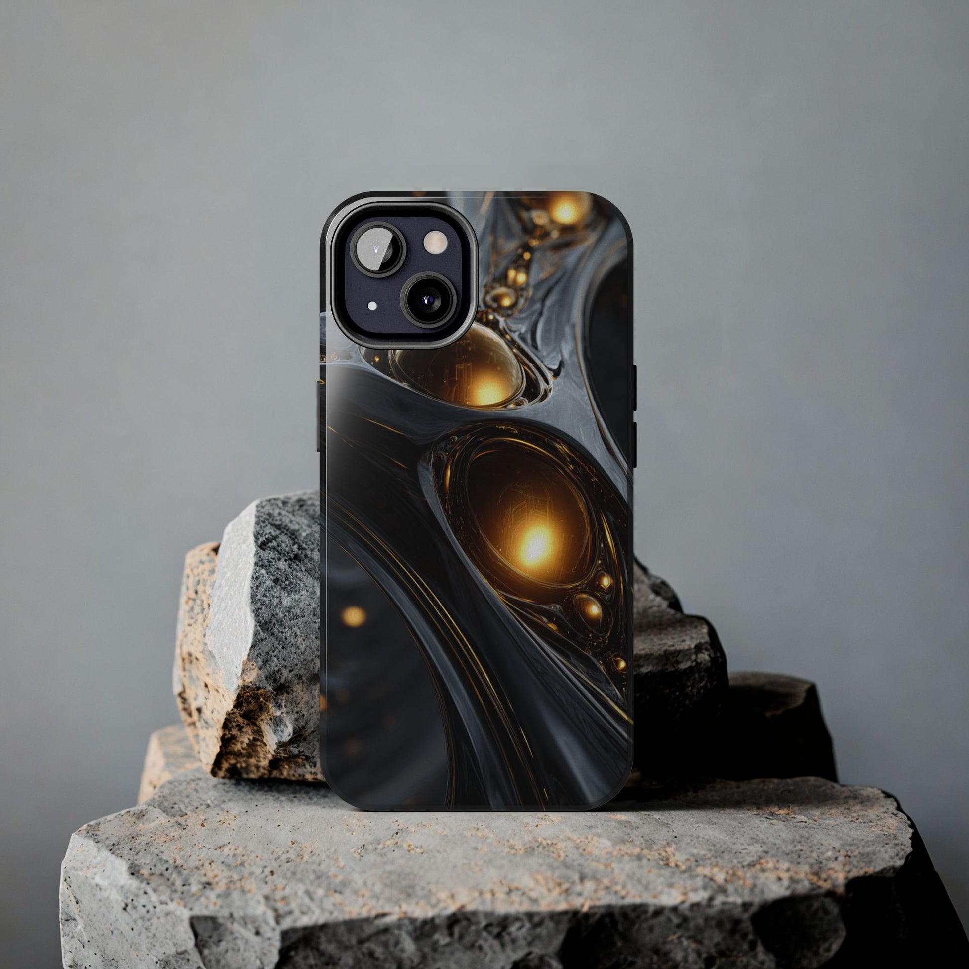 Artistic tough phone case for tech lovers and gamers.