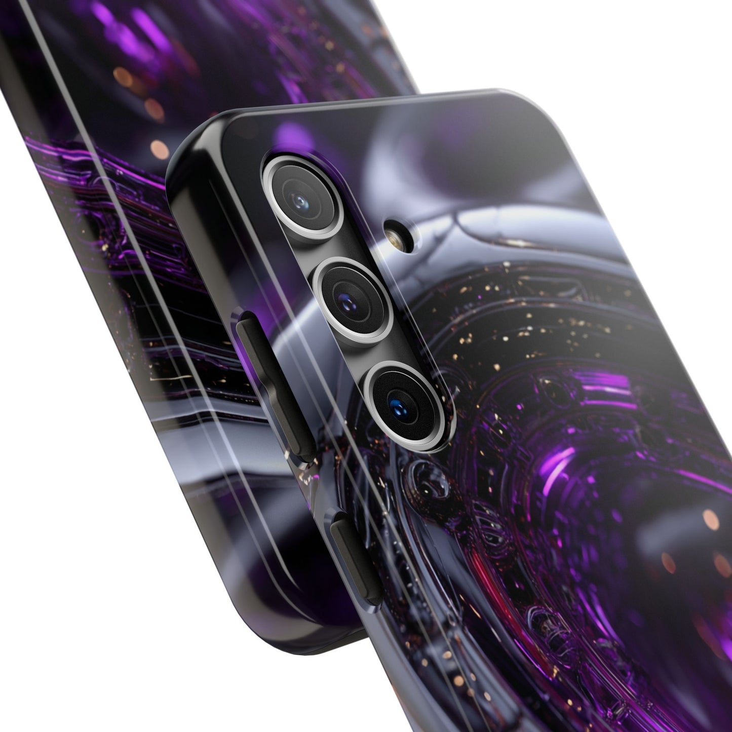Stylish Tough Phone Case | Purple Glow Design, Durable Electronics Protection, Unique Phone Accessory, Trendy Tech Gift