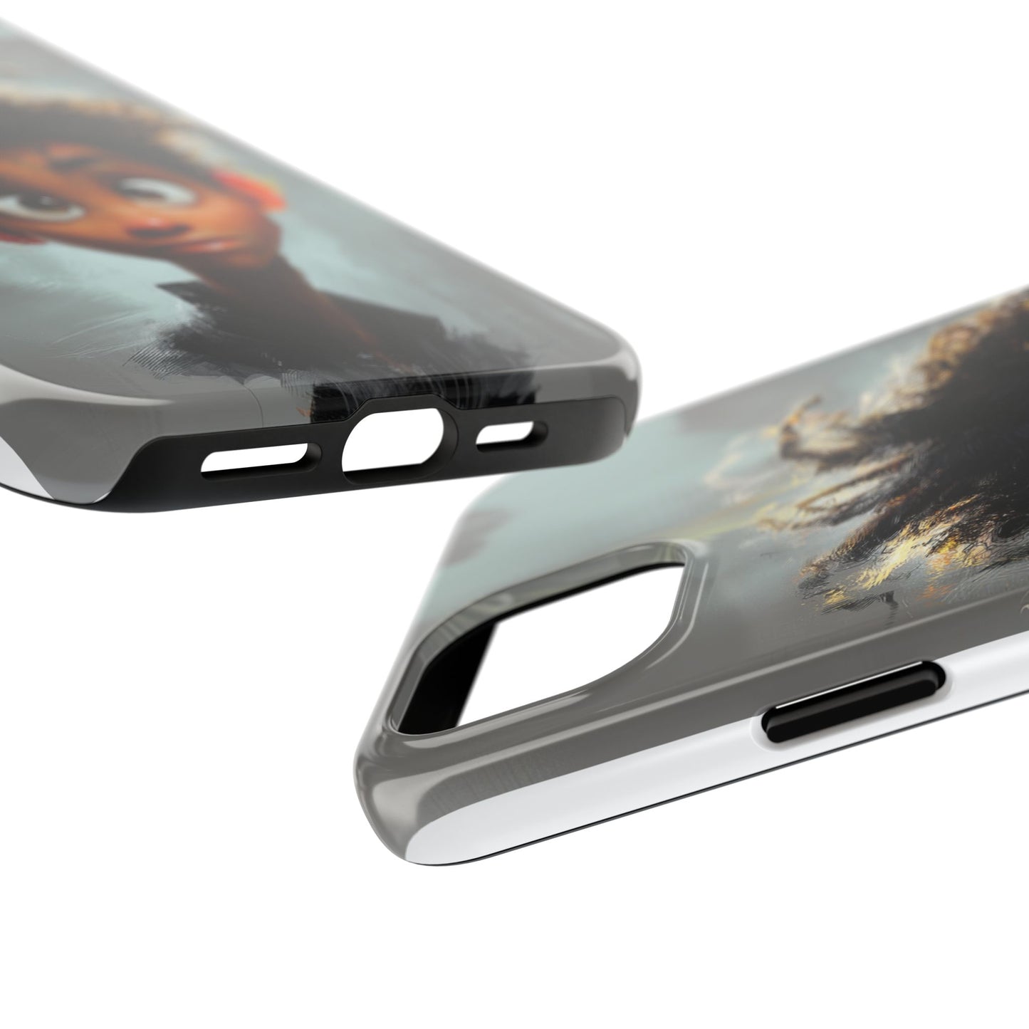 Artistic Tough Phone Case - Unique Design with Character - Great Gift Idea