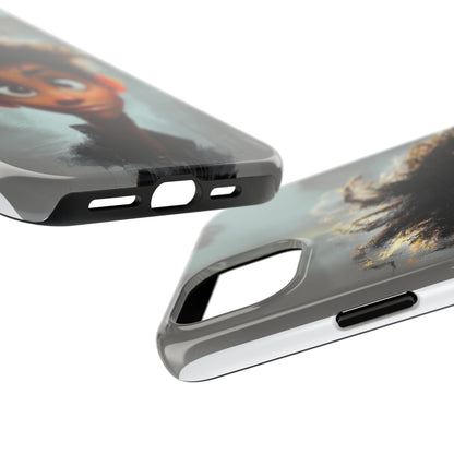 Artistic Tough Phone Case - Unique Design with Character - Great Gift Idea