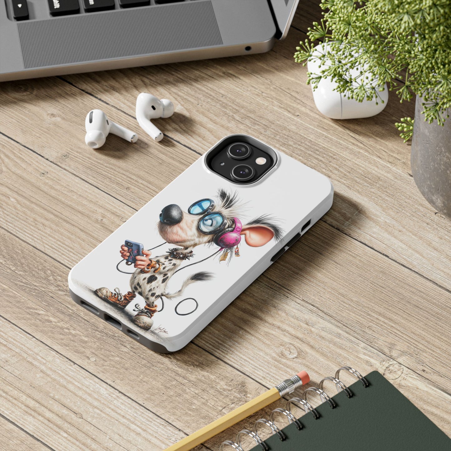 Playful Dog-Themed Tough Phone Case by Skipper – Premium Art for Pet Lovers