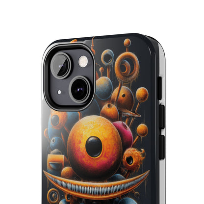 Unique Tough Phone Case with Abstract Art Design
