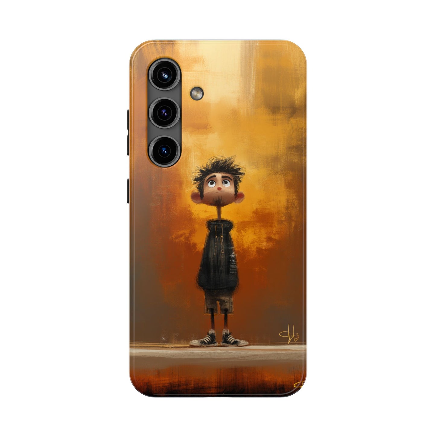 Unique Tough Phone Cases with Artistic Boy Design - Perfect for Kids and Teens
