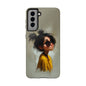 Trendy Tough Phone Case – Stylish Illustrated Girl Design for Fashion Lovers