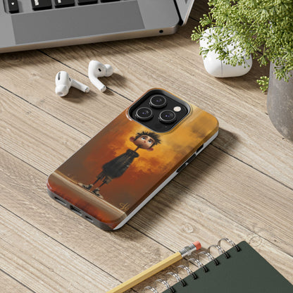 Unique Tough Phone Cases with Artistic Boy Design - Perfect for Kids and Teens