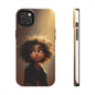 Artistic Tough Phone Case with Whimsical Character Design