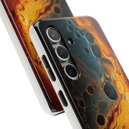 Abstract Lava Tough Phone Case - Vibrant Protective Cover for Adventurous Souls