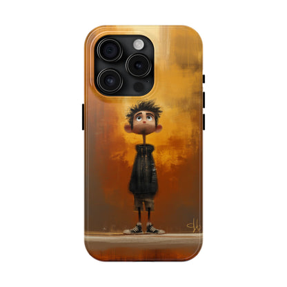Unique Tough Phone Cases with Artistic Boy Design - Perfect for Kids and Teens