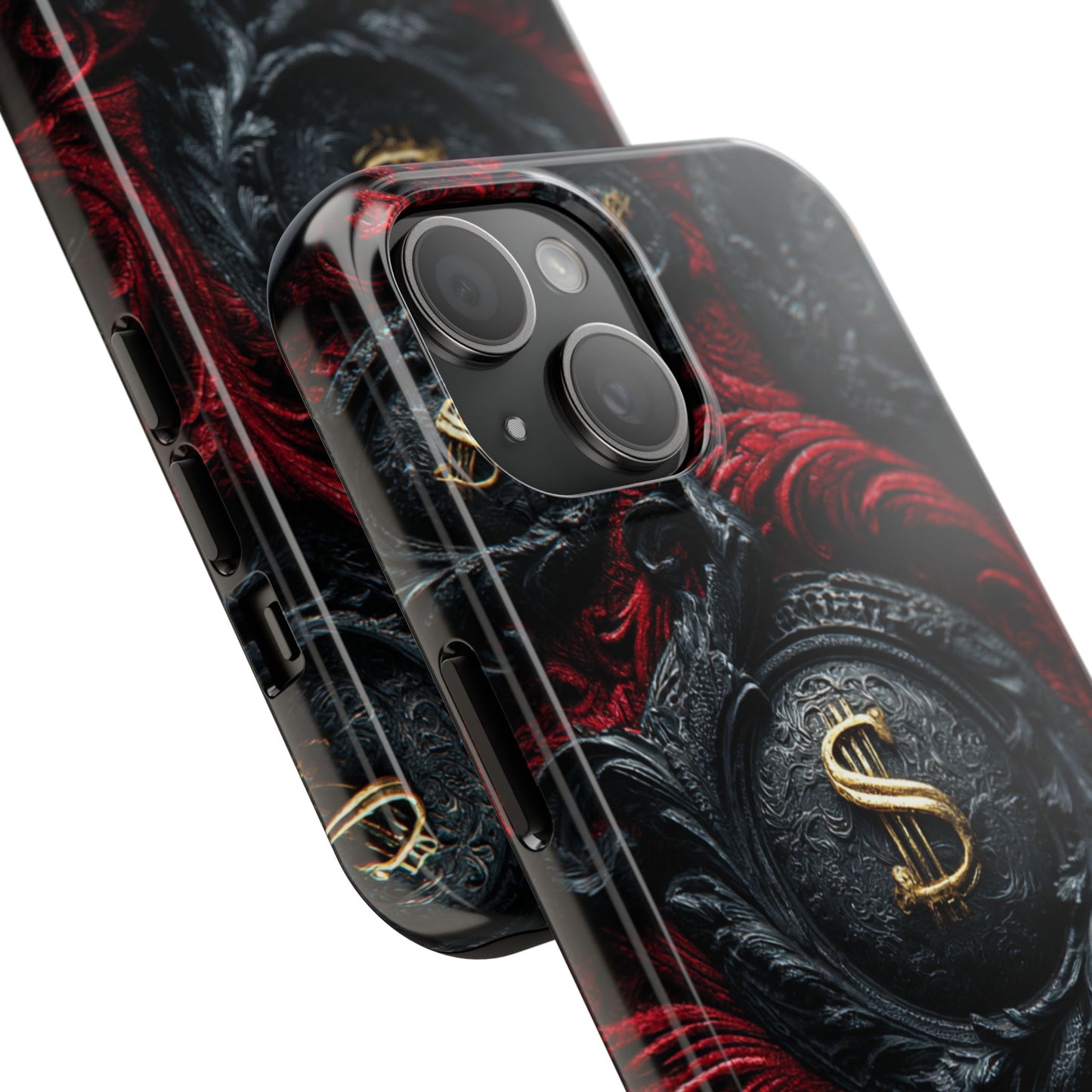 Luxury tough phone case featuring elegant money-themed design. Durable protection and a stylish gift idea for him on special occasions.