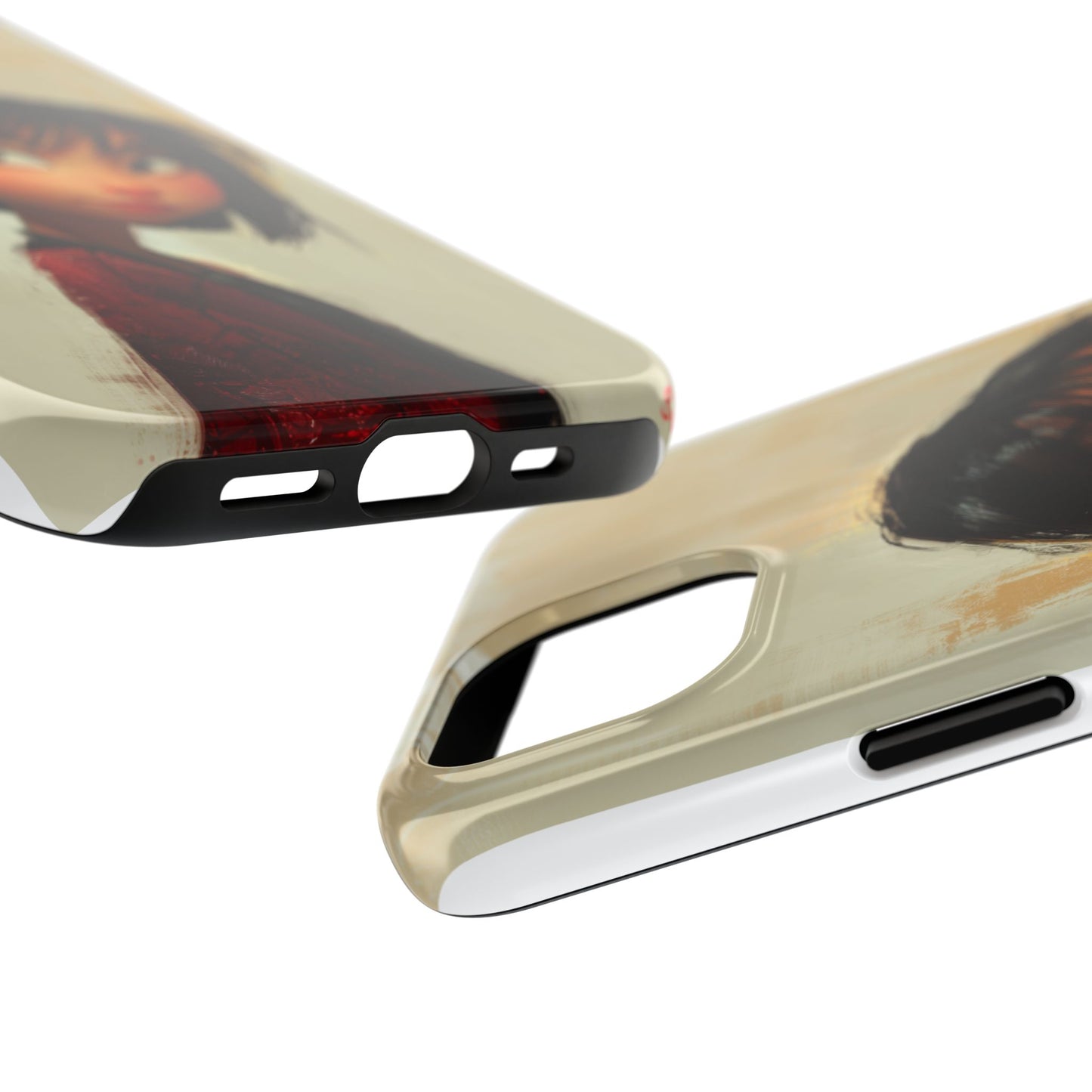 Artistic Tough Phone Case - Cute Character Design for Kids and Teens