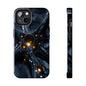 Futuristic tough phone case with cosmic digital art design by Skipper